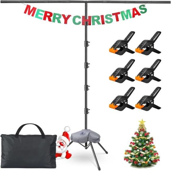 T-Shape Backdrop Stand Kit - 8 x 5.3ft Adjustable Photo Backdrop Stand ,Portable - Picture 2 of 8